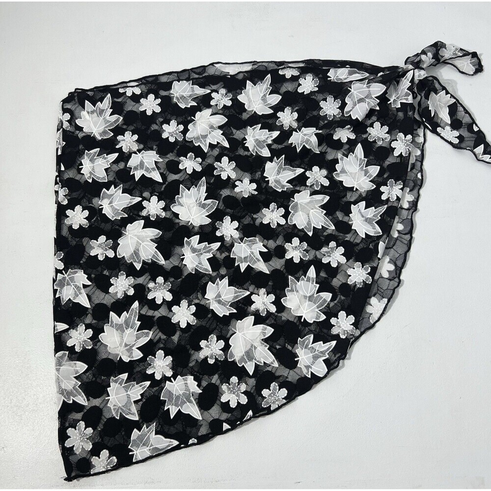 Cupshe Sarong Womens Medium Black/White Adjustable Tie Wrap Swimwear Coverup